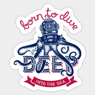 octopus king of deep sea Sticker